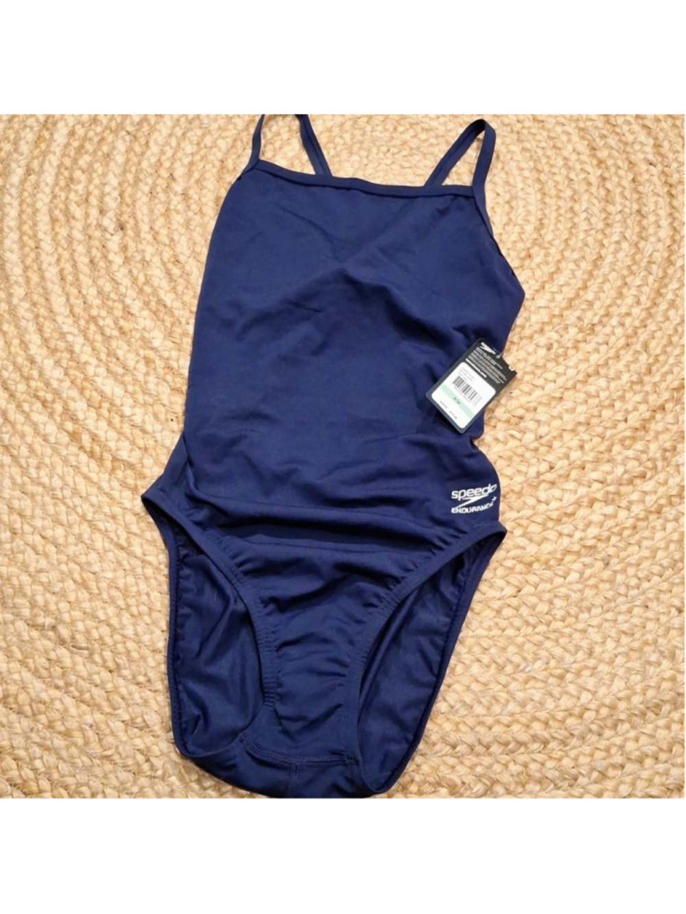 NWT Speedo Solid Super Pro Back Endurance+ Tank Swimsuit Womens 8/34 Navy Blue